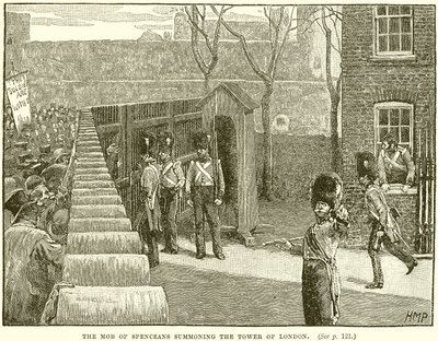 The Mob of Spenceans summoning the Tower of London by English School