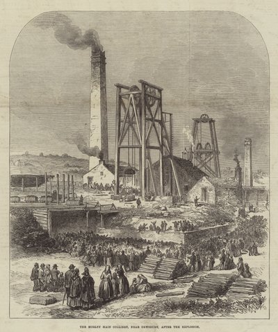 The Morley Main Colliery, near Dewsbury, after the Explosion by English School