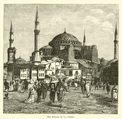 The Mosque of St Sophia by English School