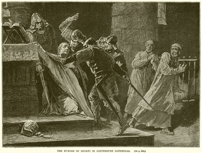 The Murder of Becket in Canterbury Cathedral by English School