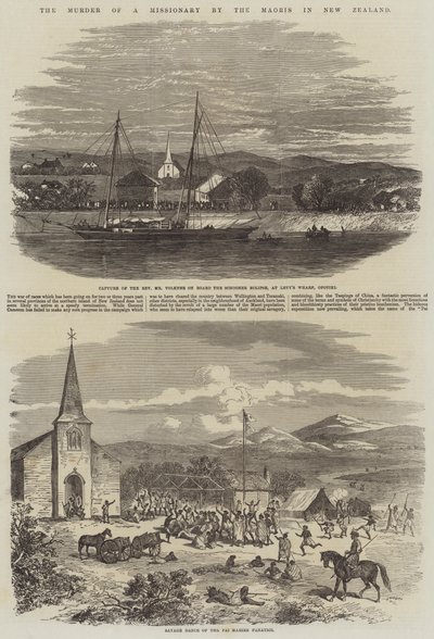 The Murder of a Missionary by the Maoris in New Zealand by English School