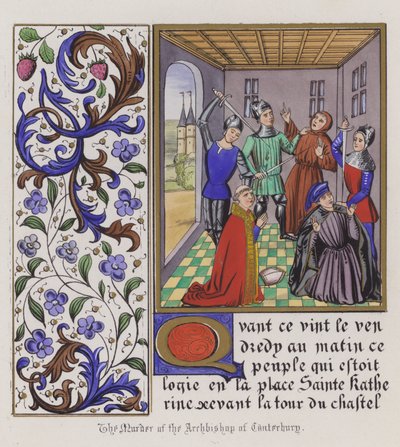 The Murder of the Archbishop of Canterbury by English School