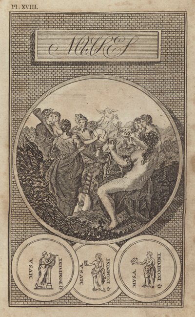 The Muses, ancient Greek and Roman goddesses of literature, science and the arts by English School
