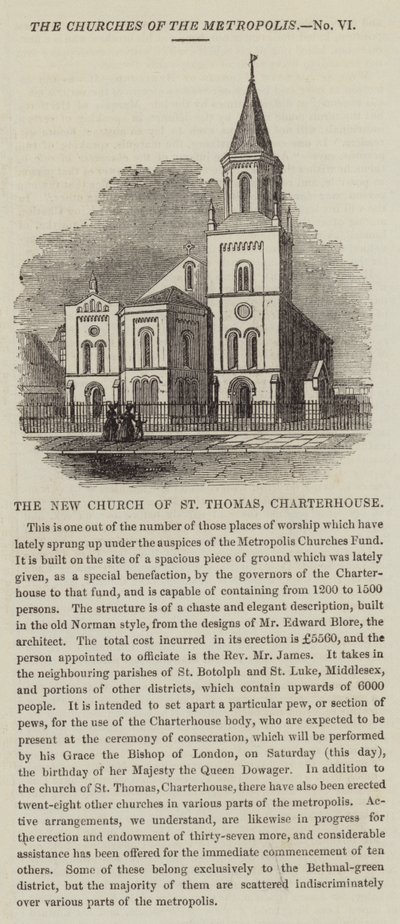 The New Church of St Thomas, Charterhouse by English School
