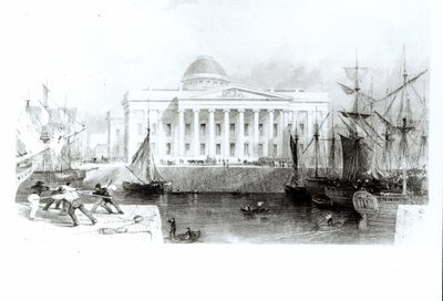 The New Custom House, Liverpool, c.1830 by English School