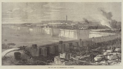The New Docks and Repairing-Basin at Chatham by English School