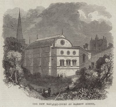 The New Racquet-Court at Harrow School by English School