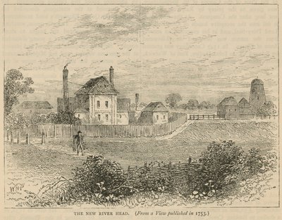 The New River head, from a view published in 1753 by English School