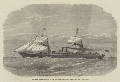 The New Screw-Steamer Japan, for the Suez Canal Trade to India and China by English School