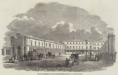 The New Terminus of the South-Eastern Railway, at London-Bridge by English School
