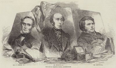 The Newly Elected Royal Academicians by English School