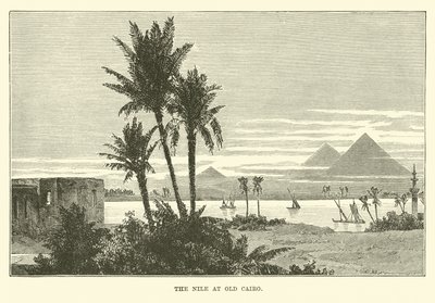 The Nile at Old Cairo by English School