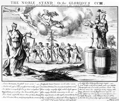 The Noble Stand, or the Glorious CCIII Sacred to their Immortal Honour Down to Posterity, c.1733 by English School