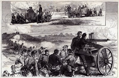 The Nordenfeldt Guns at Aldershott, from the Illustrated London News, September 1885 by English School