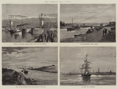 The North Sea Canal (engraving) by English School
