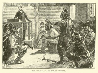 The Old Chief and the Missionary by English School