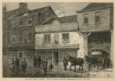 The Old Cock Tavern, Tothill Fields, London by English School