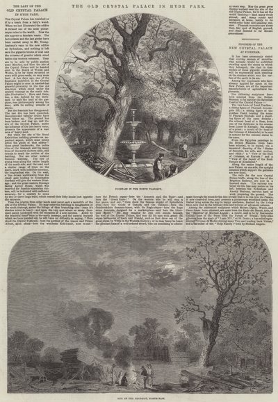 The Old Crystal Palace in Hyde Park by English School