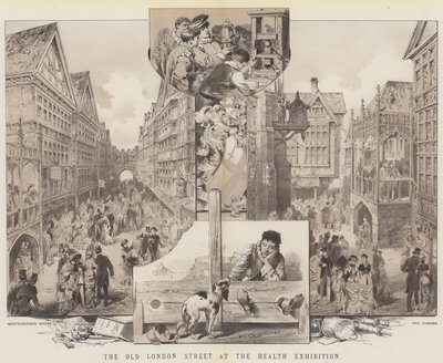 The Old London Street at the Health Exhibition by English School