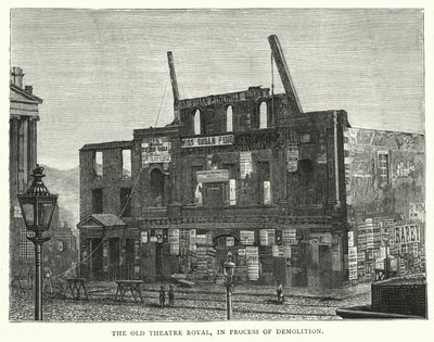 The Old Theatre Royal, in Process of Demolition by English School