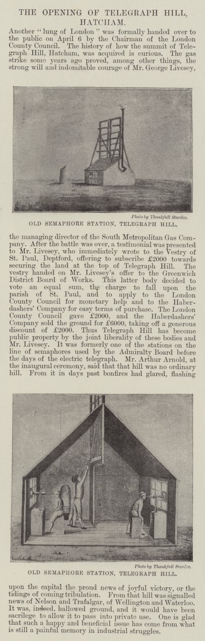 The Opening of Telegraph Hill, Hatcham by English School