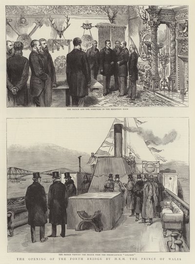 The Opening of the Forth Bridge by HRH the Prince of Wales by English School