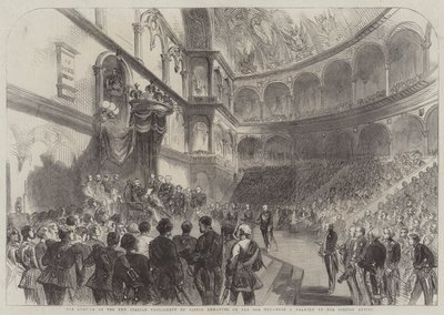 The Opening of the New Italian Parliament by Victor Emmanuel on the 18th Ult by English School