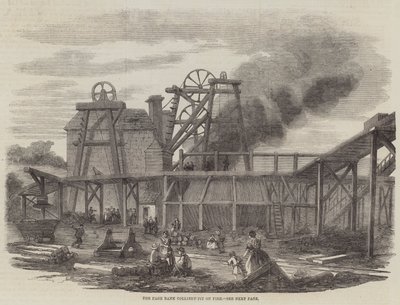 The Page Bank Colliery-Pit on Fire by English School