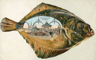 The Palace Pier, Brighton inside a sole, 1880-1900 by English School