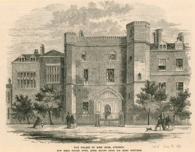 The Palace of King John, Stepney, London by English School