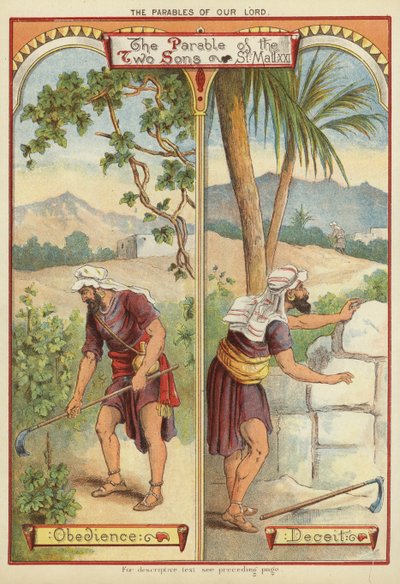 The Parables of Christ: The Parable of the Two Sons by English School