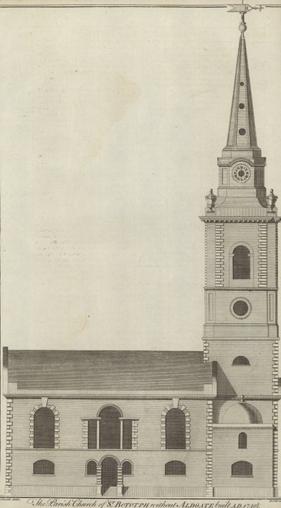 The Parish Church of St Botolph without Aldgate, London by English School