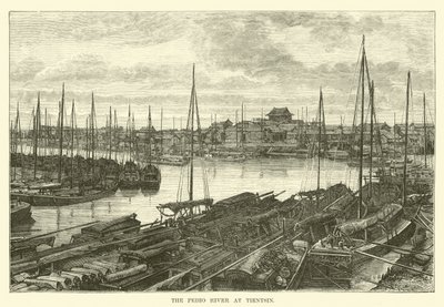 The Peiho River at Tientsin by English School
