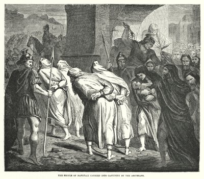 The People of Naphtali Carried into Captivity by the Assyrians (engraving) by English School