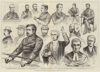 The Phoenix Park Murder Trials at Dublin, Sketches in Court by English School