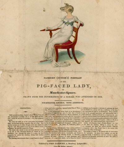 The Pig-Faced Lady of Manchester Square, London by English School