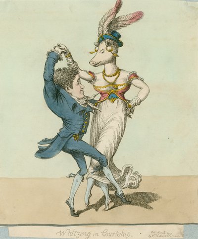 The Pig-Faced Lady of Manchester Square, London; Waltzing in Courtship by English School