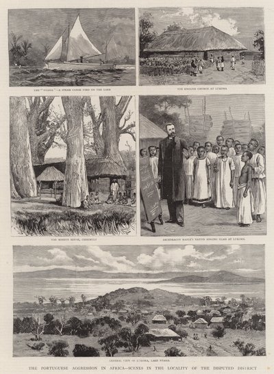 The Portuguese Aggression in Africa, Scenes in the Locality of the Disputed District by English School