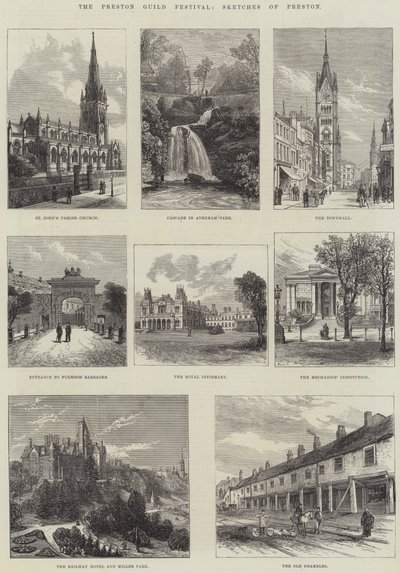 The Preston Guild Festival, Sketches of Preston by English School