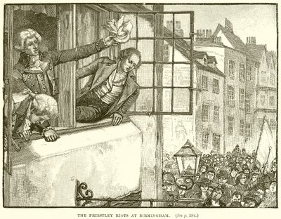 The Priestley Riots at Birmingham by English School