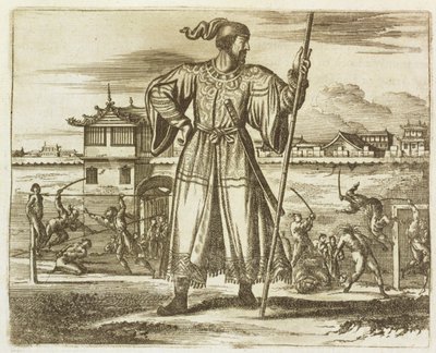The Prime General of the Chinese Army, illustration from a description of Embassies to China, 1690 by English School
