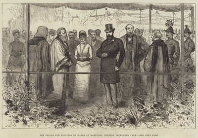 The Prince and Princess of Wales at Hastings, opening Alexandra Park by English School
