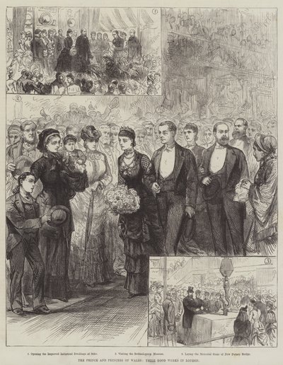 The Prince and Princess of Wales, their Good Works in London by English School