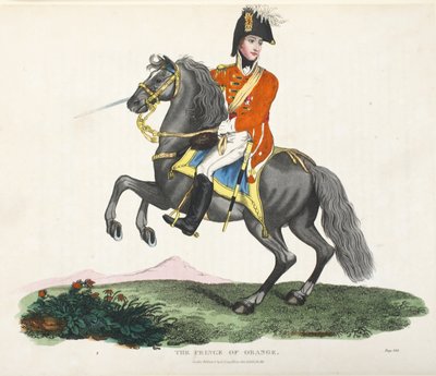 The Prince of Orange, Illustration from An Historical Account of the Battle of Waterloo by William Mudford, 1816 by English School