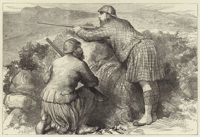The Prince of Wales Grouse Shooting in the Highlands by English School
