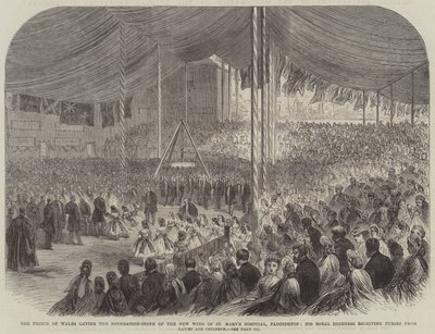 The Prince of Wales Laying the Foundation-Stone of the New Wing of St Mary