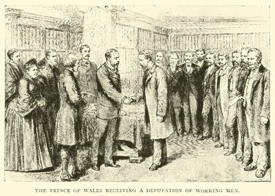 The Prince of Wales receiving a deputation of working men by English School