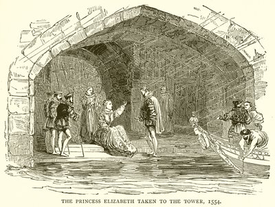 The Princess Elizabeth taken to the Tower, 1554 by English School