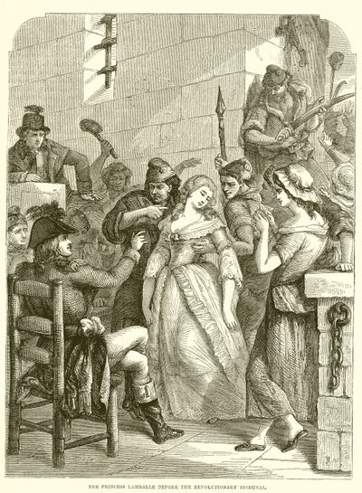The Princess Lamballe before the Revolutionary Tribunal by English School