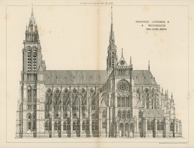 The Proposed Cathedral in Westminster by English School